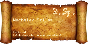 Wechsler Szilas névjegykártya